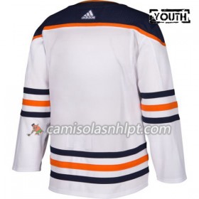 Camisola Edmonton Oilers Blank Adidas Branco Authentic - Criança